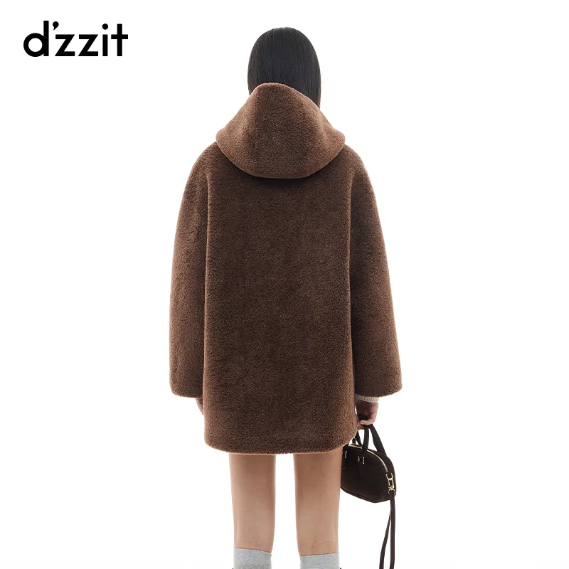 D'zzit Velvet feel Coat Unisex Tawny-3