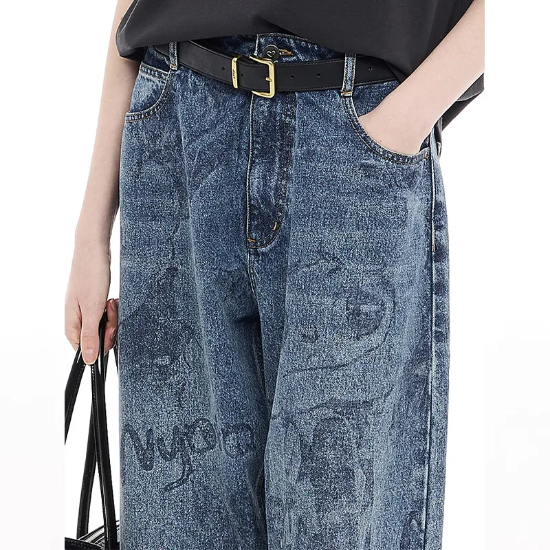 D'zzit D'zzit X POPMART Jeans Women's Dark Blue-4