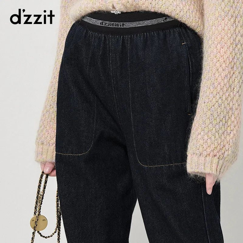 D'zzit Jeans Women's Dark Blue-4