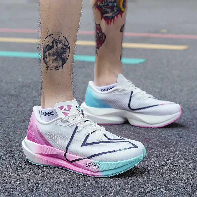 PEAK UP 30 3.0 Low Top Casual Running Shoes Men's White Purple Blue-7