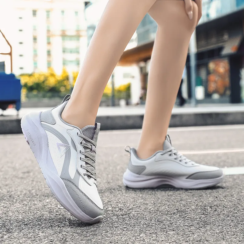 PEAK Cushioned Wear Resistant Slip Resistant Running Shoes Women's Smoke Gray-6