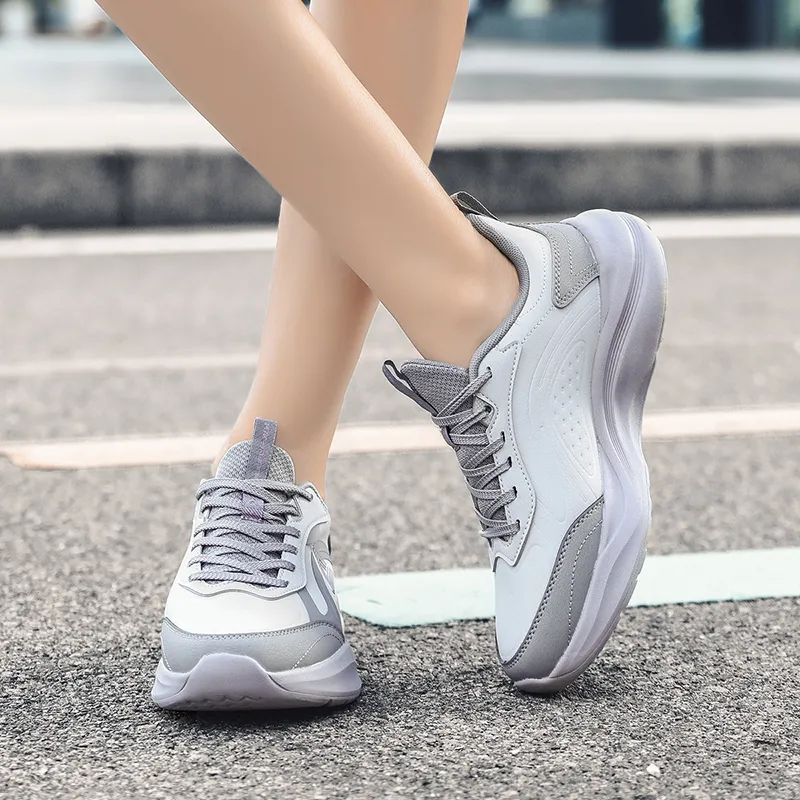 PEAK Cushioned Wear Resistant Slip Resistant Running Shoes Women's Smoke Gray-5