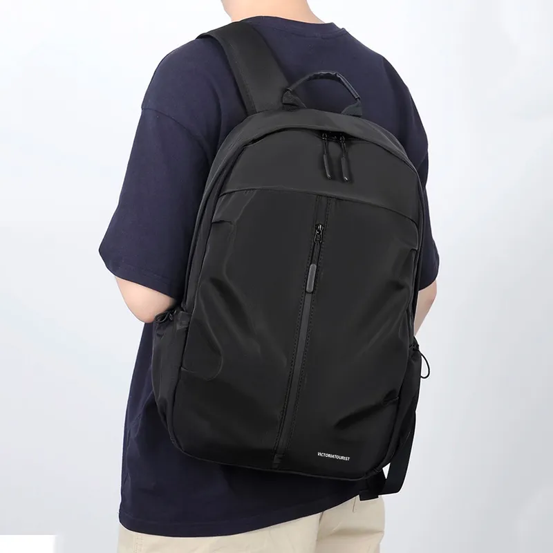Victorian Traveler Durable Fabric Backpack Regular Unisex Black-7