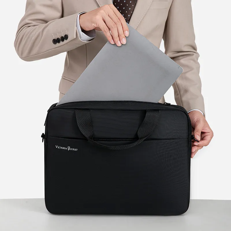Victorian Traveler Oxford Laptop Bag Regular Unisex Black-10