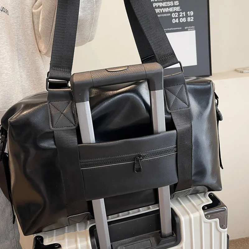 Victorian Traveler PU Travel Bag Unisex Black-3