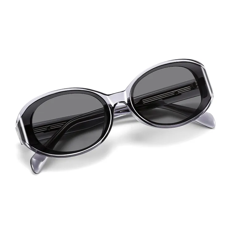 BERTHA TR/Memory Plastic Oval Sunglasses Unisex-11