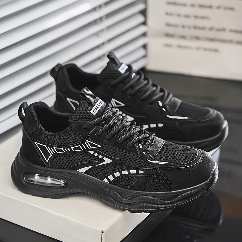 QINBU Cushioned Slip-Resistant Abrasion-Resistant Low-Top Casual Running Shoes Men's-4