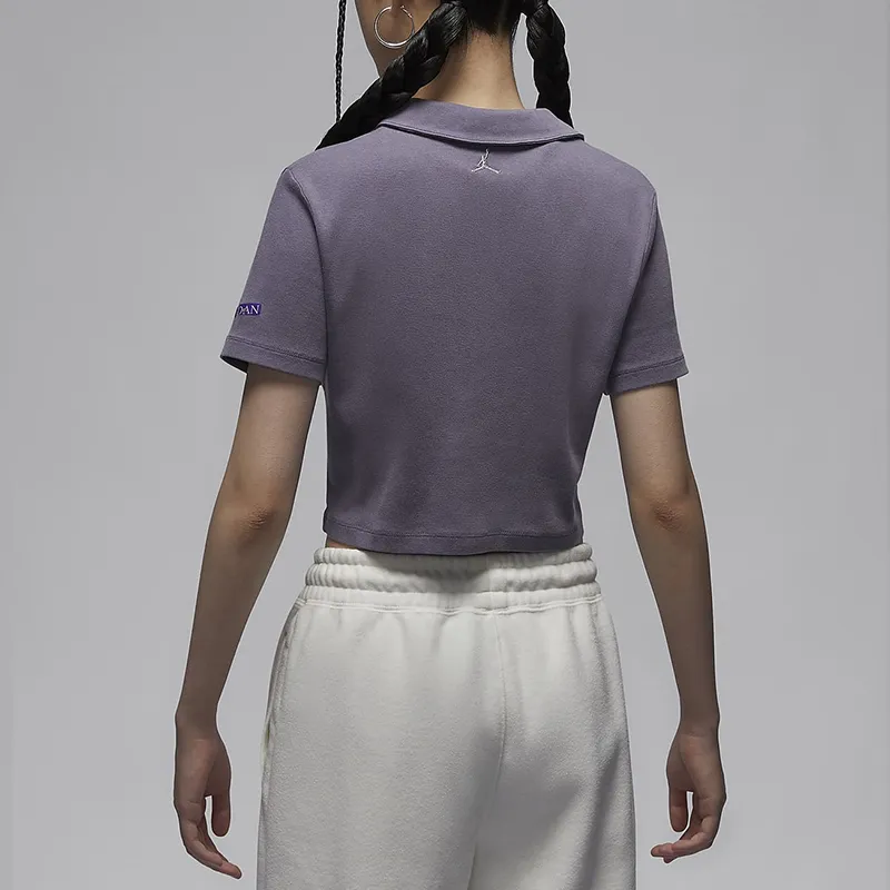Jordan Crop Tops Women's Dawn Dark Purple-3