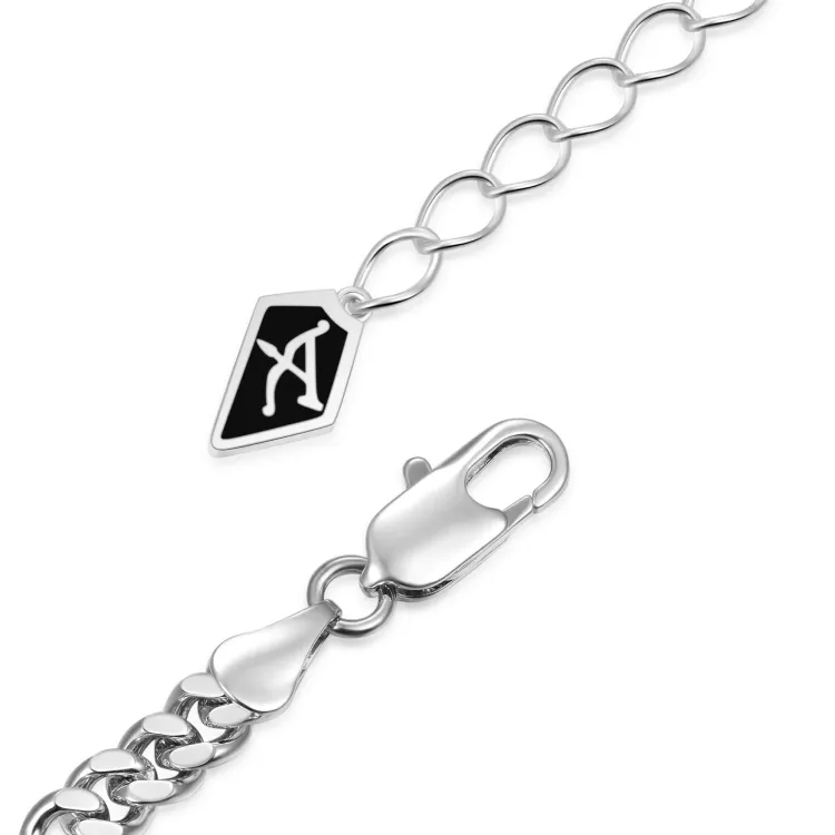 APORRO Iris Patchwork Zircon Cuban Bracelet Unisex-3