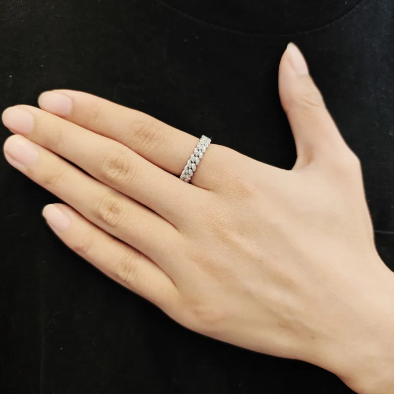 APORRO 925 Sterling Silver Rings Unisex 18K White Gold Plated/14K Gold Plated-1