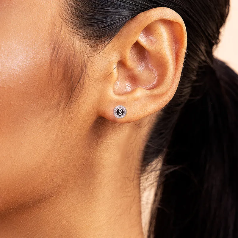 APORRO 925 Sterling Silver Infinite Collection, Chinese Zodiac Snake Ear Studs Unisex-8