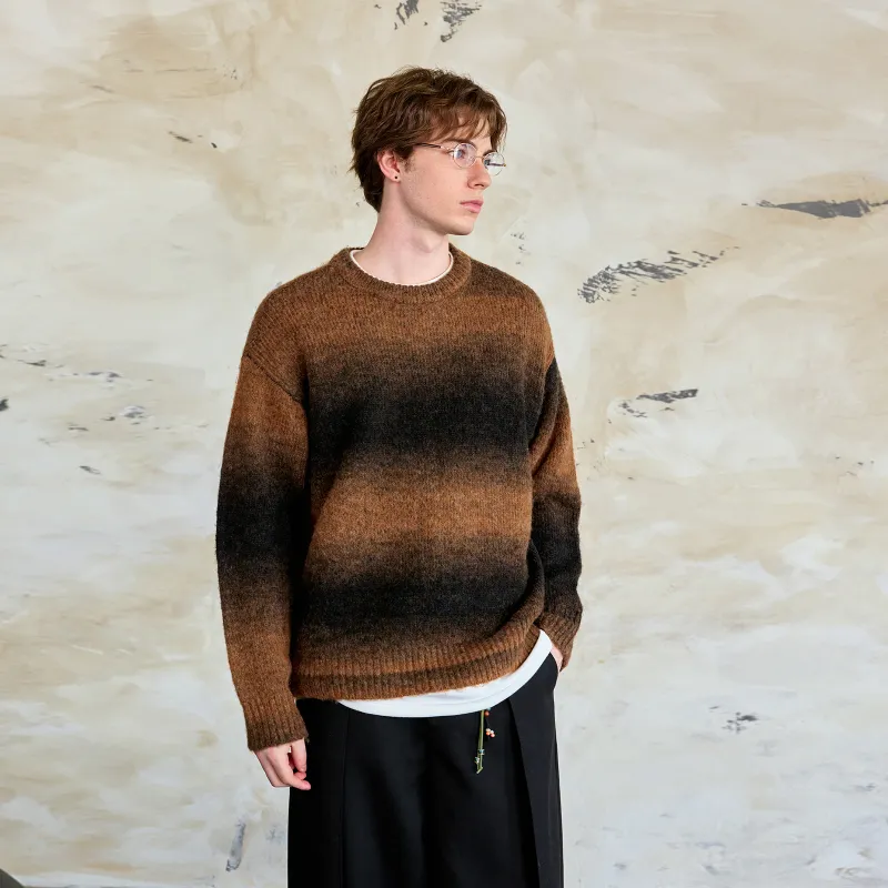 Lilbetter Sweater Unisex Black Orange Stripes-1