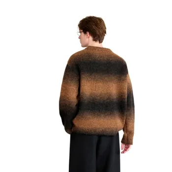 Lilbetter Sweater Unisex Black Orange Stripes
