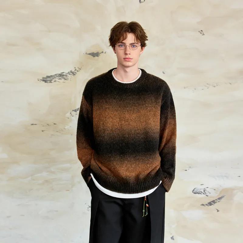 Lilbetter Sweater Unisex Black Orange Stripes-2