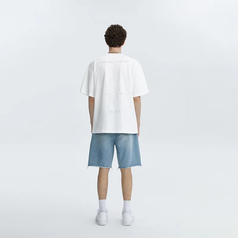 Lilbetter Casual Sportswear Unisex White T-Shirt+Blue Shorts-2