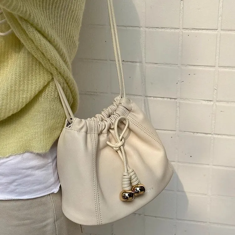 Abbott-VINTAGE Cow Leather Burned Rice Bag Crossbody Bag Shoulder Bag Regular Women's Gold/Red/White/Black-4