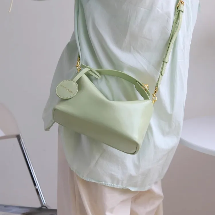 Abbott-VINTAGE Cow Leather Shoulder Bag Crossbody Bag Handbag Women's-2
