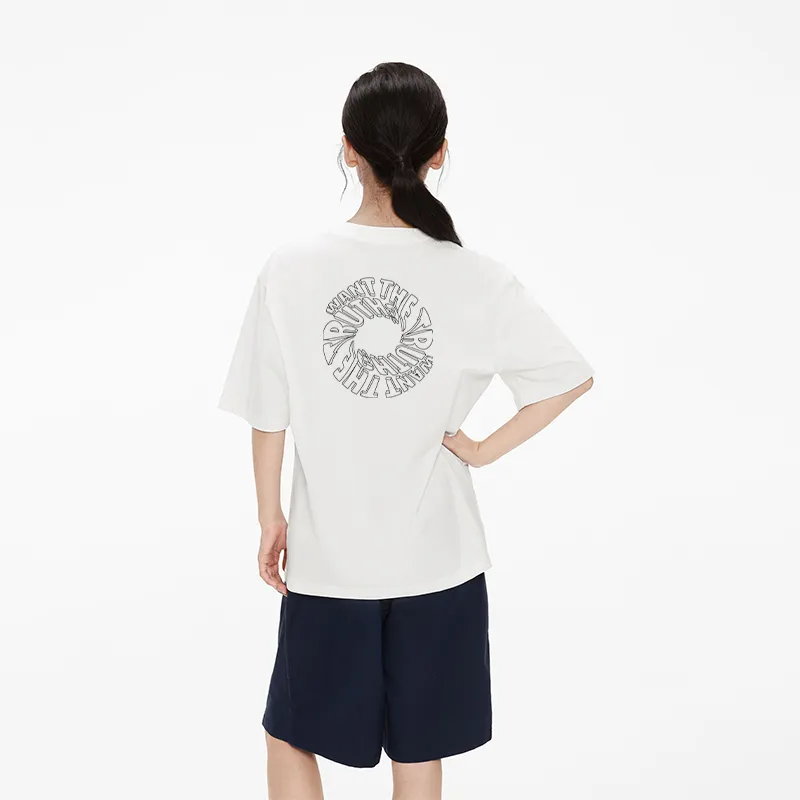 MIANDEMEIXUE Loose Fit Casual Inner Short Sleeved T Shirt Unisex Solid Color-66