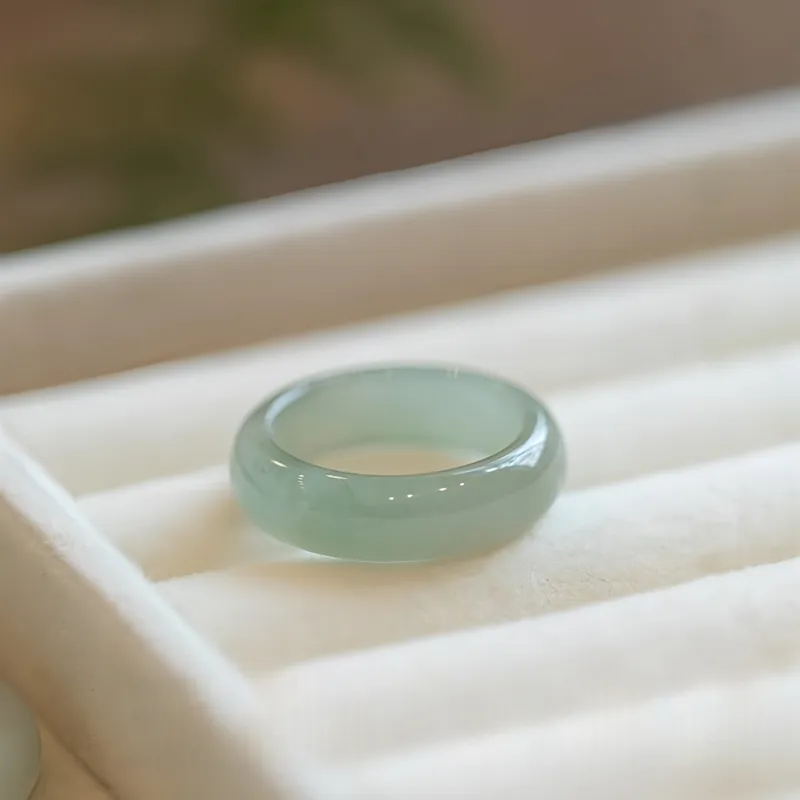 MY WORLD BEGINS AND ENDS WITH YOU Glutinous Jade Jadeite Rings Unisex-1