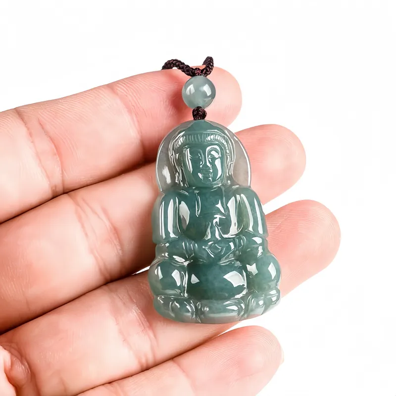 MY WORLD BEGINS AND ENDS WITH YOU Glutinous Jade Jadeite Necklaces Unisex-4