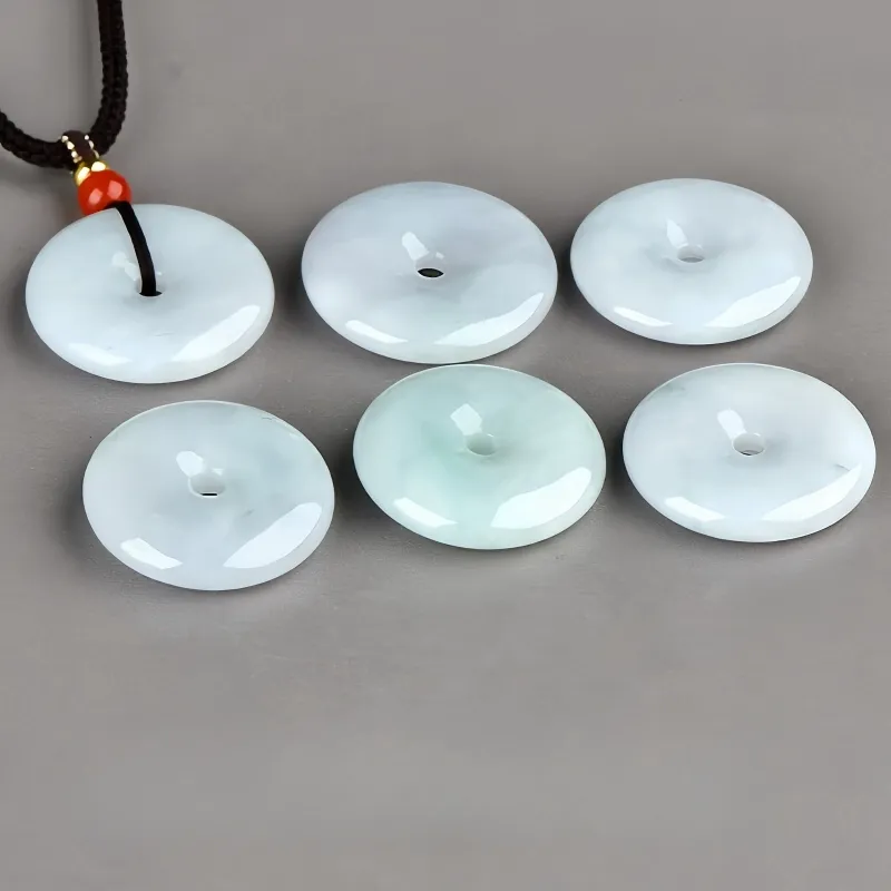 MY WORLD BEGINS AND ENDS WITH YOU Bean Type Jadeite Necklaces Unisex-3