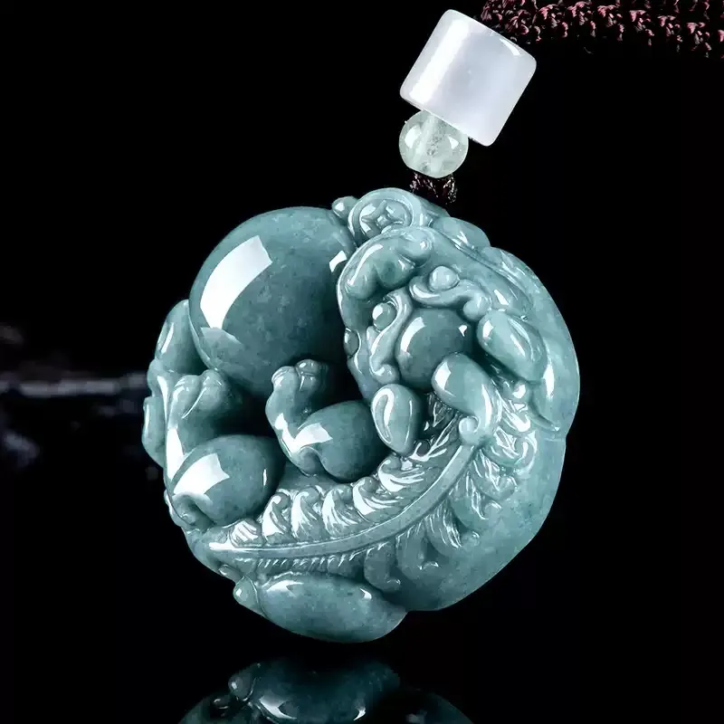 MY WORLD BEGINS AND ENDS WITH YOU Bean Type Jadeite Necklaces Unisex-2
