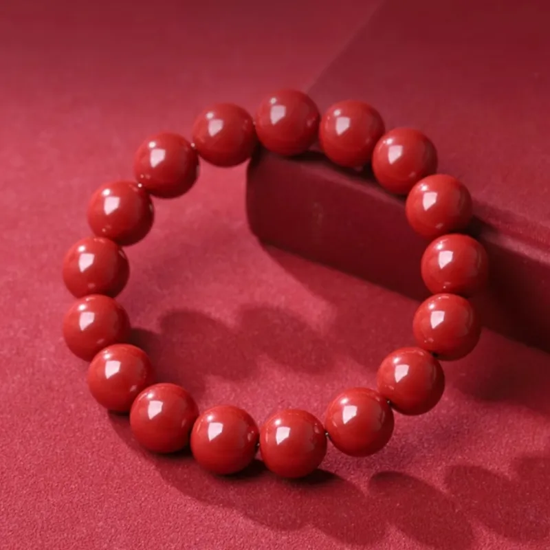 MY WORLD BEGINS AND ENDS WITH YOU Natural Cinnabar Bracelets Unisex-16