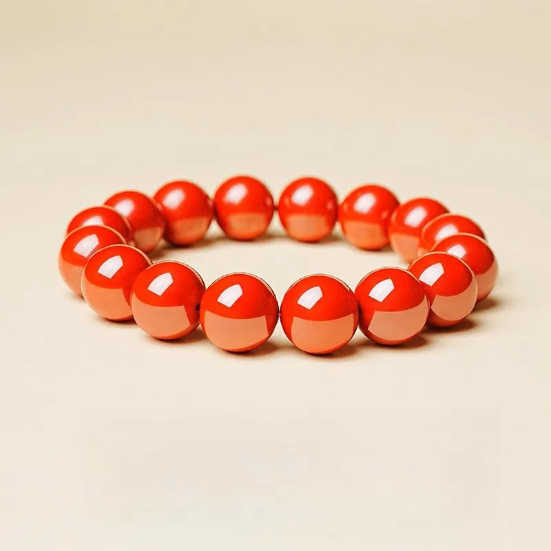 MY WORLD BEGINS AND ENDS WITH YOU Natural Cinnabar Bracelets Unisex-26