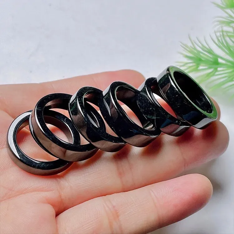 MY WORLD BEGINS AND ENDS WITH YOU Bean Type Jadeite Rings Unisex-2