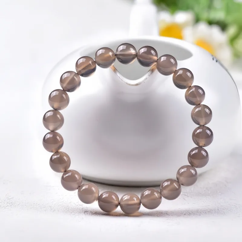 MY WORLD BEGINS AND ENDS WITH YOU Chalcedony Jade Bracelets Unisex-1