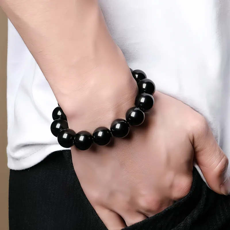 MY WORLD BEGINS AND ENDS WITH YOU Chalcedony Jade Bracelets Unisex-10