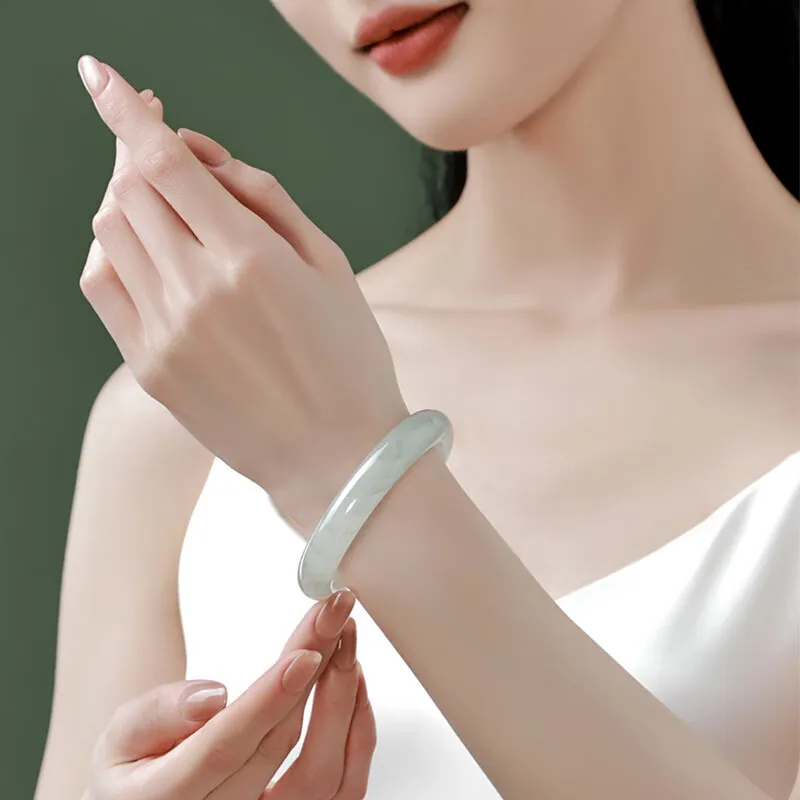 MY WORLD BEGINS AND ENDS WITH YOU Tianshan Jade Bangles Women's-1