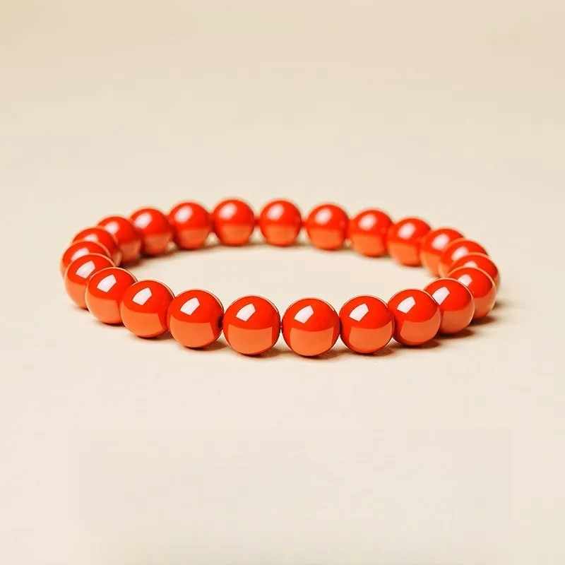 MY WORLD BEGINS AND ENDS WITH YOU Natural Cinnabar Bracelets Unisex-20