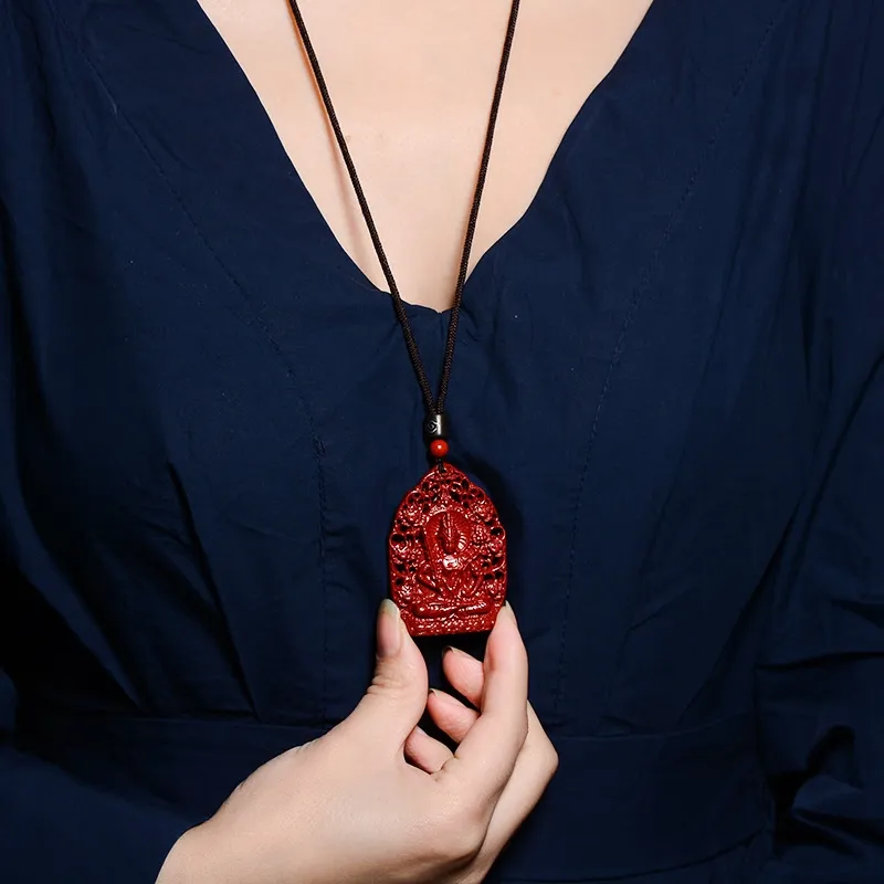 MY WORLD BEGINS AND ENDS WITH YOU Cinnabar Necklaces Unisex-2