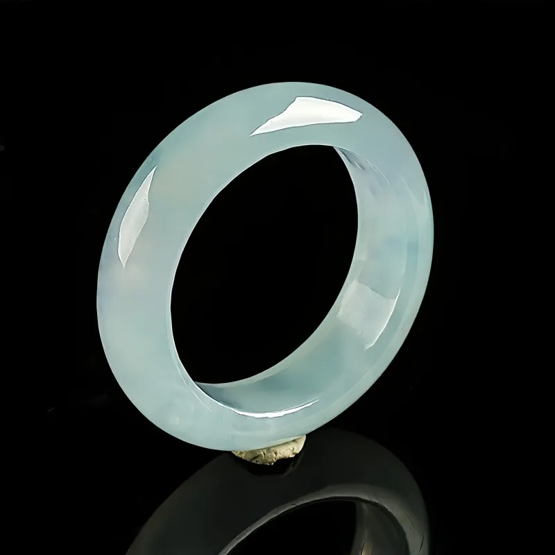 MY WORLD BEGINS AND ENDS WITH YOU Ice Glutinous Jadeite Rings Unisex-1