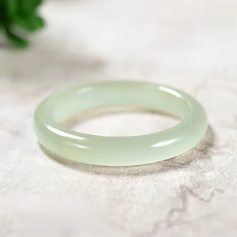 MY WORLD BEGINS AND ENDS WITH YOU Hetian Jade Rings Pale Greenish-White Jade Unisex-1