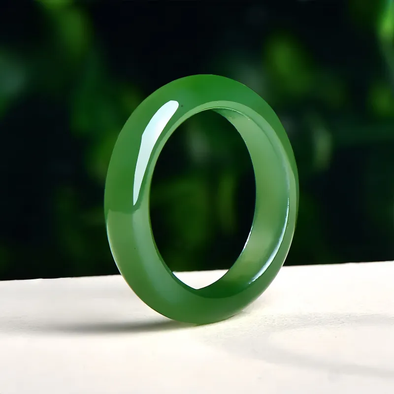 MY WORLD BEGINS AND ENDS WITH YOU Hetian Jade Rings Jasper Unisex-1