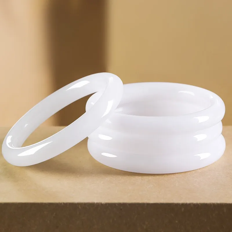 MY WORLD BEGINS AND ENDS WITH YOU Golden Silk Jade Bangles Women's-9
