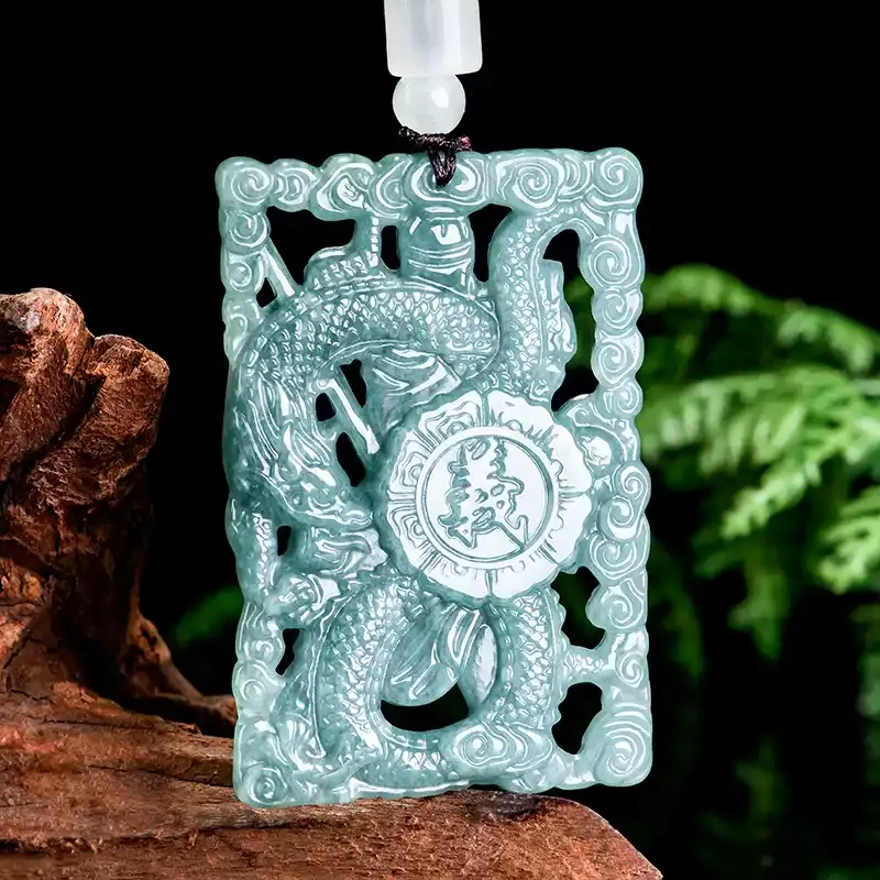 MY WORLD BEGINS AND ENDS WITH YOU Bean Type Jadeite Necklaces Unisex-2