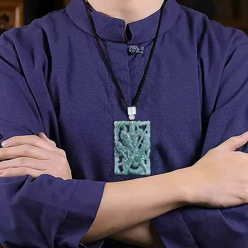 MY WORLD BEGINS AND ENDS WITH YOU Bean Type Jadeite Necklaces Unisex-3