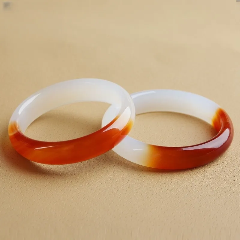 MY WORLD BEGINS AND ENDS WITH YOU Natural Agate Bangles Women's-2