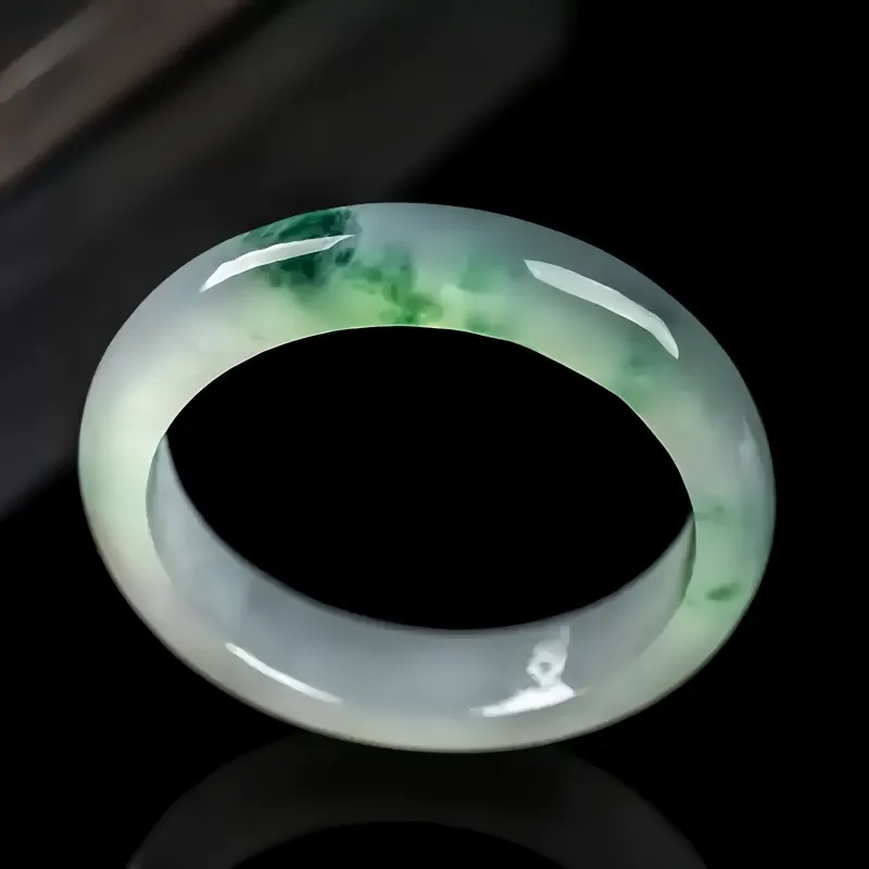 MY WORLD BEGINS AND ENDS WITH YOU Glutinous Jade Jadeite Rings Unisex-1