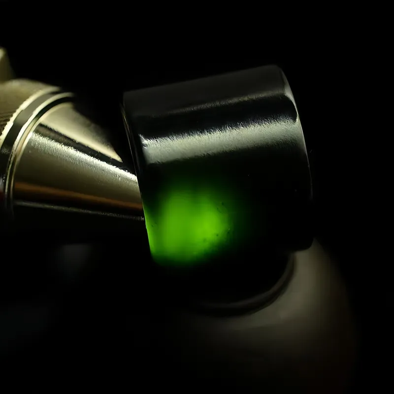 MY WORLD BEGINS AND ENDS WITH YOU Rings Green Jade Unisex-5
