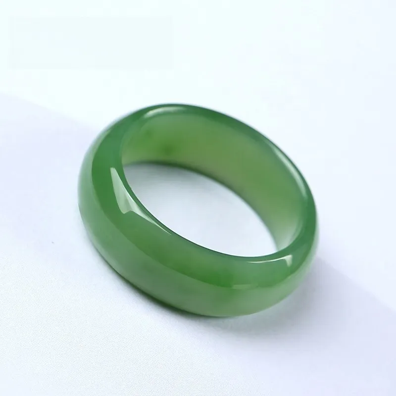 MY WORLD BEGINS AND ENDS WITH YOU Hetian Jade Rings Jasper Unisex-3