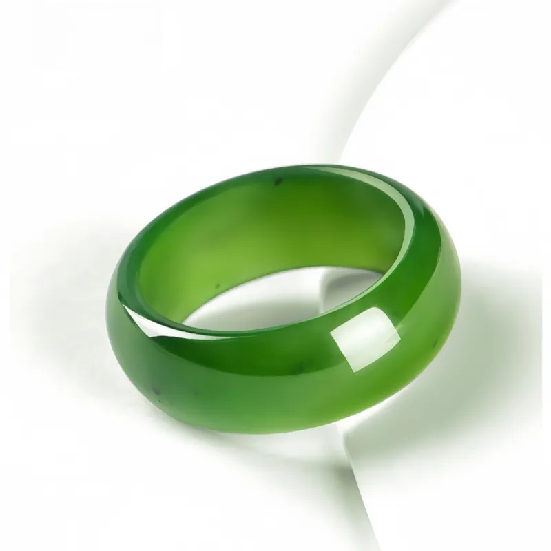 MY WORLD BEGINS AND ENDS WITH YOU Hetian Jade Rings Jasper Unisex-3