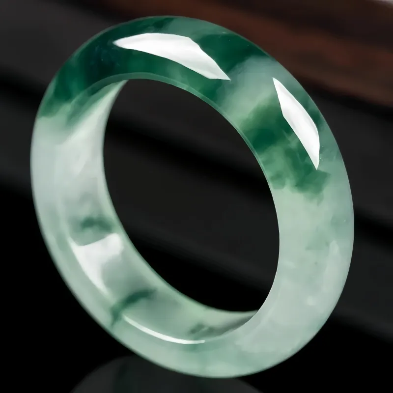 MY WORLD BEGINS AND ENDS WITH YOU Ice Glutinous Jadeite Rings Unisex-4