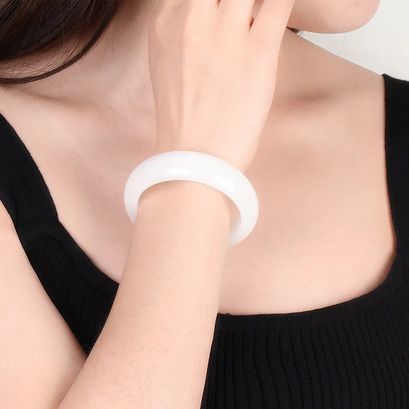 MY WORLD BEGINS AND ENDS WITH YOU Golden Silk Jade Bangles Women's-1