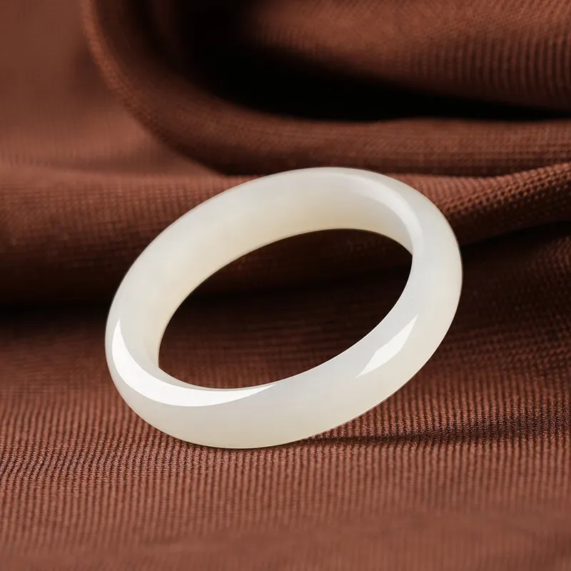 MY WORLD BEGINS AND ENDS WITH YOU Hetian Jade Rings White Jade/Pale Greenish White Jade Unisex-4