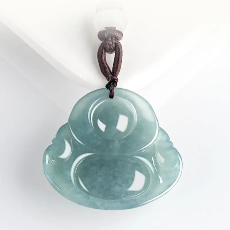 MY WORLD BEGINS AND ENDS WITH YOU Ice Glutinous Jadeite Necklaces Women's-3