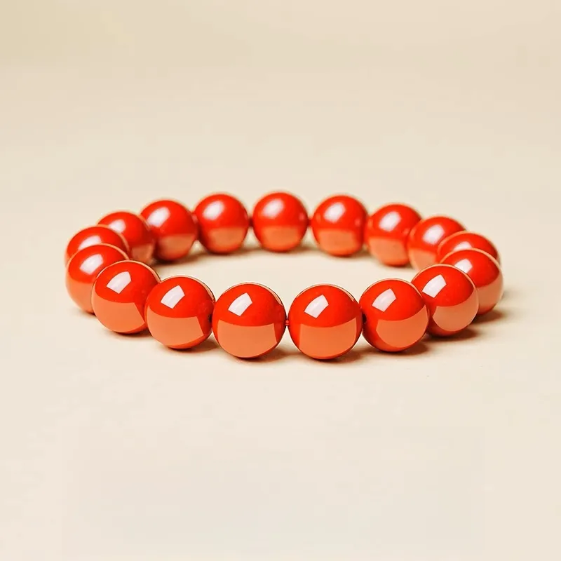 MY WORLD BEGINS AND ENDS WITH YOU Natural Cinnabar Bracelets Unisex-24